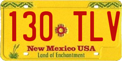 NM license plate 130TLV