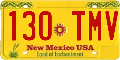 NM license plate 130TMV