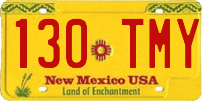 NM license plate 130TMY