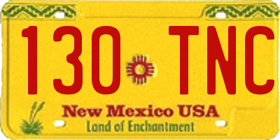 NM license plate 130TNC