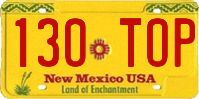 NM license plate 130TOP