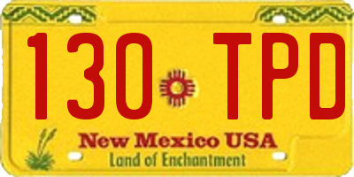 NM license plate 130TPD