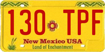 NM license plate 130TPF