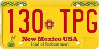 NM license plate 130TPG