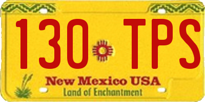 NM license plate 130TPS
