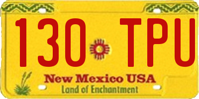 NM license plate 130TPU