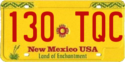 NM license plate 130TQC