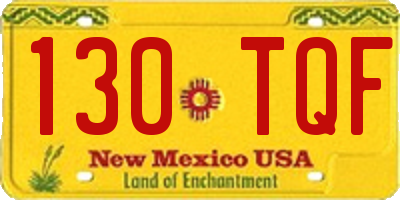 NM license plate 130TQF
