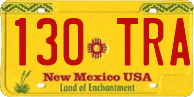 NM license plate 130TRA