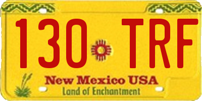 NM license plate 130TRF