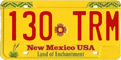 NM license plate 130TRM