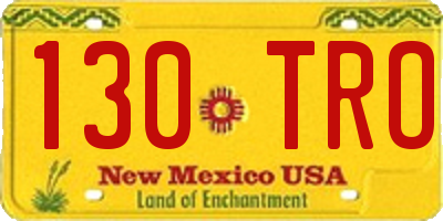 NM license plate 130TRO