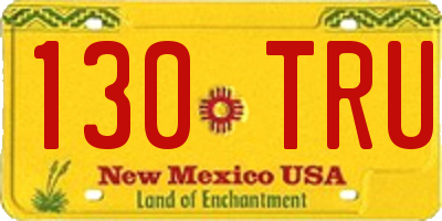 NM license plate 130TRU