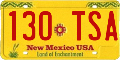 NM license plate 130TSA