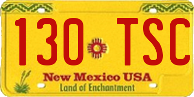 NM license plate 130TSC