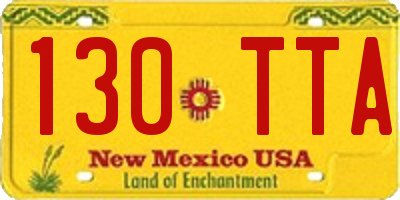 NM license plate 130TTA