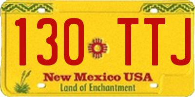 NM license plate 130TTJ