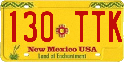 NM license plate 130TTK
