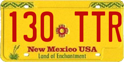 NM license plate 130TTR