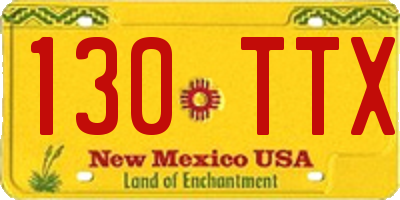 NM license plate 130TTX
