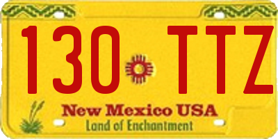 NM license plate 130TTZ