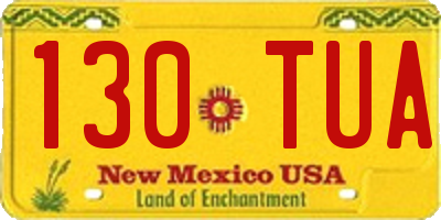 NM license plate 130TUA