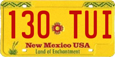 NM license plate 130TUI
