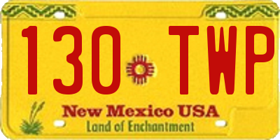 NM license plate 130TWP