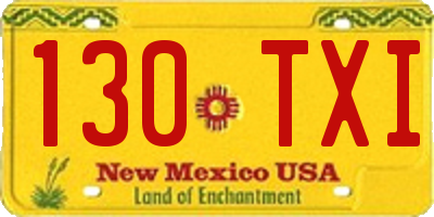 NM license plate 130TXI