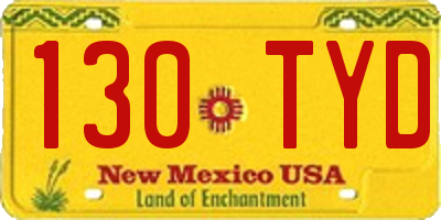 NM license plate 130TYD