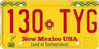 NM license plate 130TYG