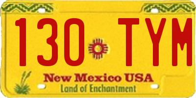 NM license plate 130TYM