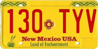 NM license plate 130TYV
