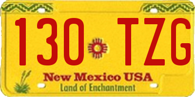 NM license plate 130TZG