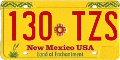 NM license plate 130TZS
