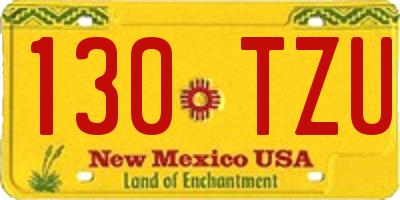NM license plate 130TZU