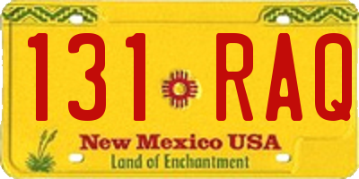 NM license plate 131RAQ