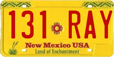 NM license plate 131RAY