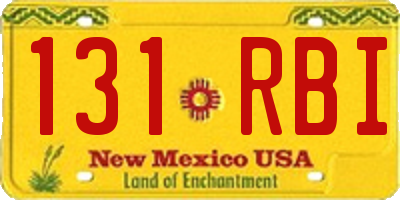 NM license plate 131RBI