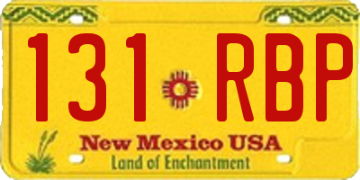 NM license plate 131RBP