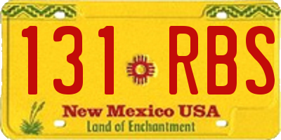 NM license plate 131RBS