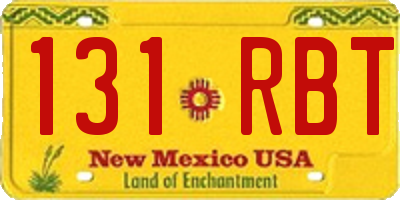 NM license plate 131RBT