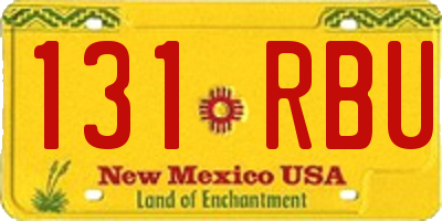 NM license plate 131RBU