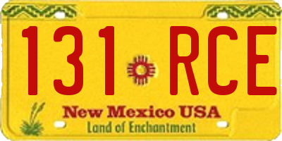NM license plate 131RCE