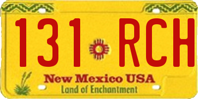 NM license plate 131RCH