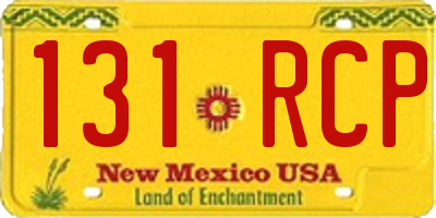 NM license plate 131RCP