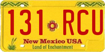 NM license plate 131RCU