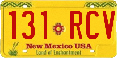 NM license plate 131RCV