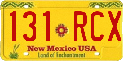 NM license plate 131RCX