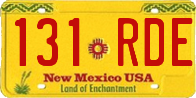 NM license plate 131RDE